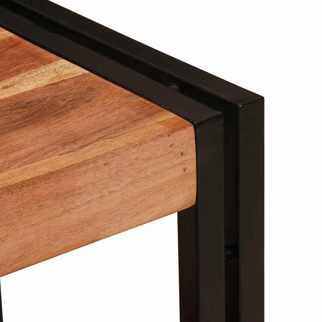 Waschbeckenunterschrank mit Regal Massives Akazienholz, Eisen