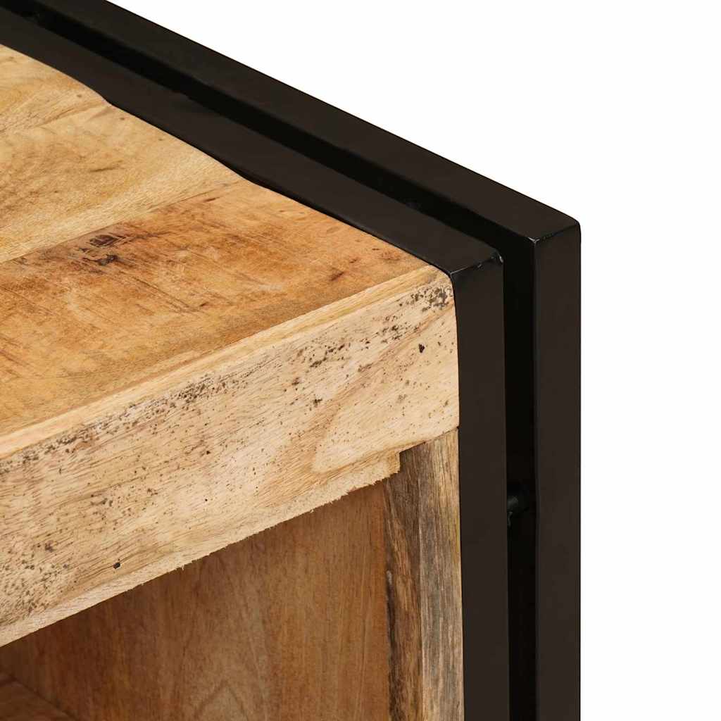 Waschbeckenunterschrank mit Tür Massives Mango-Holz, Eisen