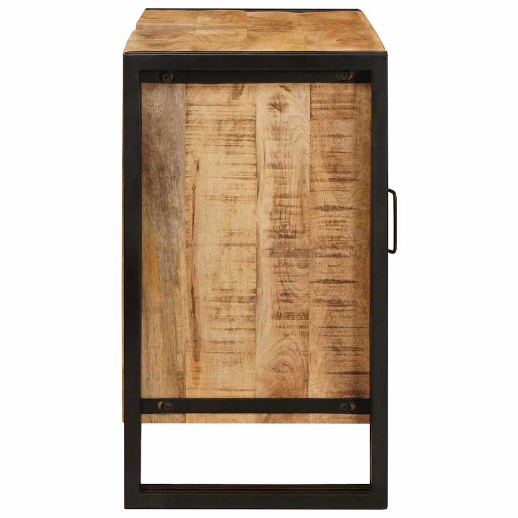 Waschbeckenunterschrank mit Tür Massives Mango-Holz, Eisen