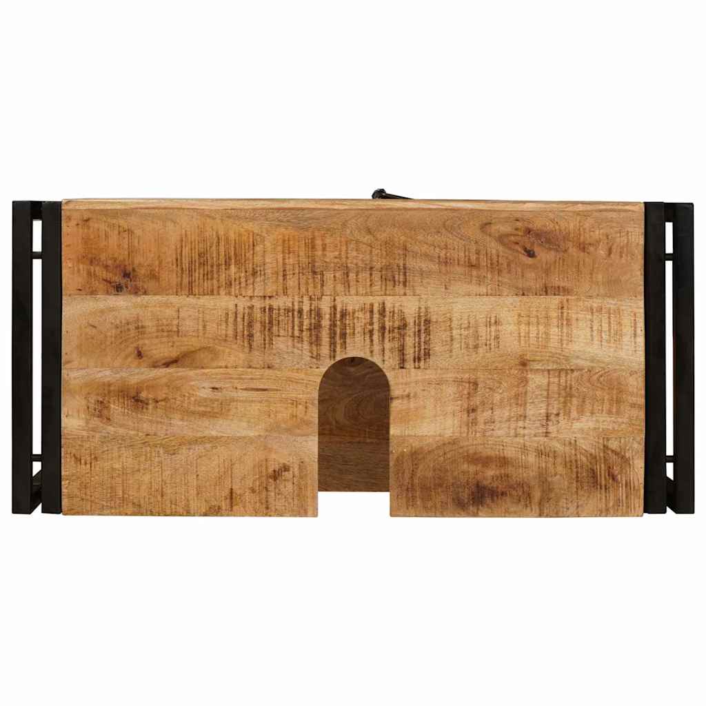 Waschbeckenunterschrank mit Tür Massives Mango-Holz, Eisen