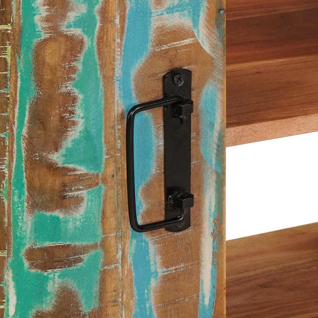 Waschbeckenunterschrank mit Tür Massives Reclaimed-Holz, Eisen