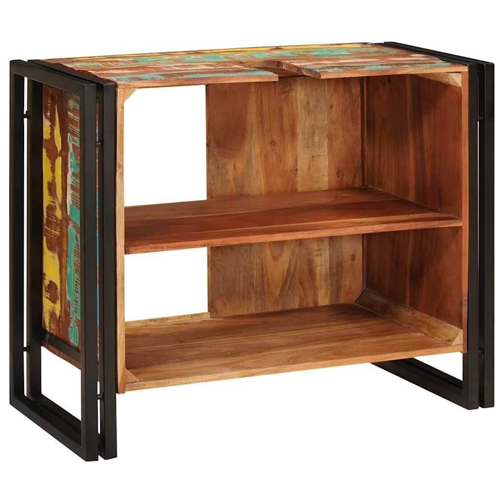 Waschbeckenunterschrank mit Tür Massives Reclaimed-Holz, Eisen