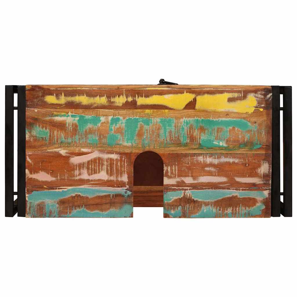Waschbeckenunterschrank mit Tür Massives Reclaimed-Holz, Eisen