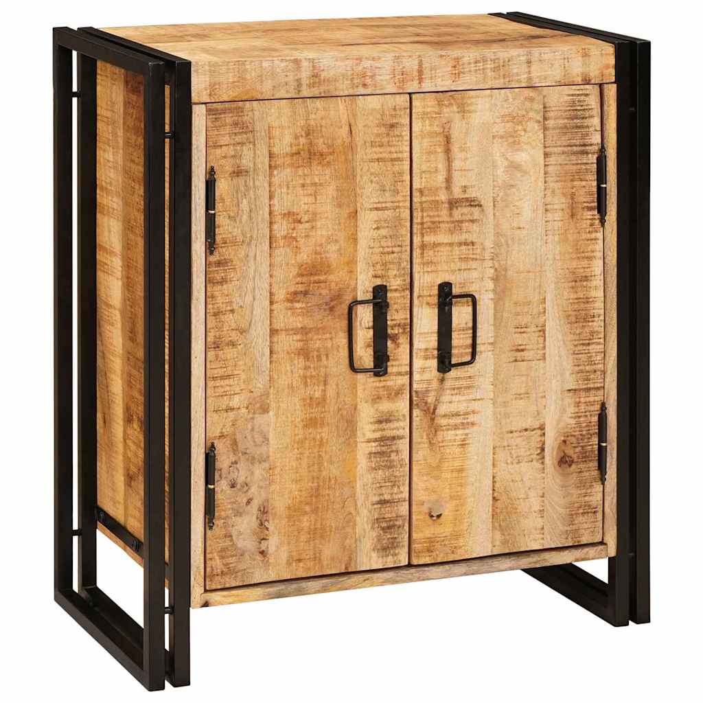 Nachttisch Braun 38 x 33 x 58 cm Massives, grobes Mangoholz