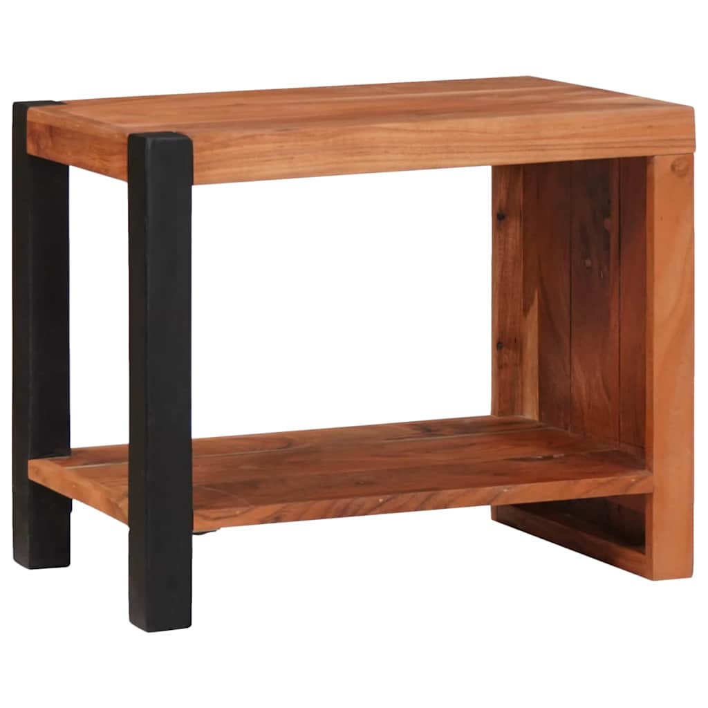 Bücherregal Braun, Schwarz 50 x 30 x 40 cm Massives Akazienholz