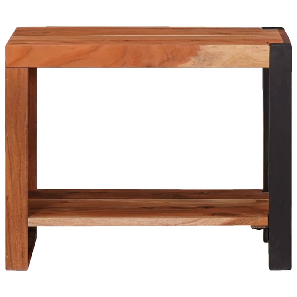 Bücherregal Braun, Schwarz 50 x 30 x 40 cm Massives Akazienholz