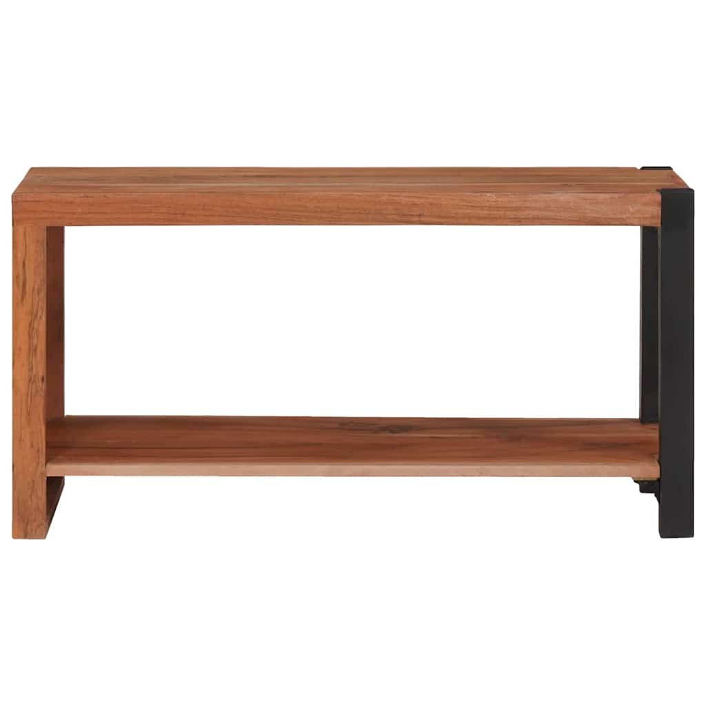 Bücherregal Braun, Schwarz 80 x 30 x 40 cm Massives Akazienholz