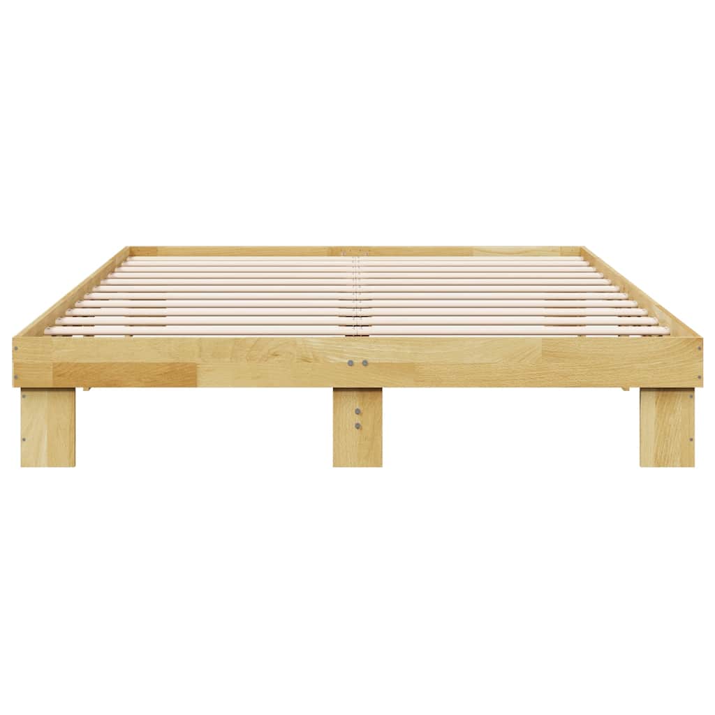 Massivholzbett ohne Matratze 140x190 cm Eichenholz