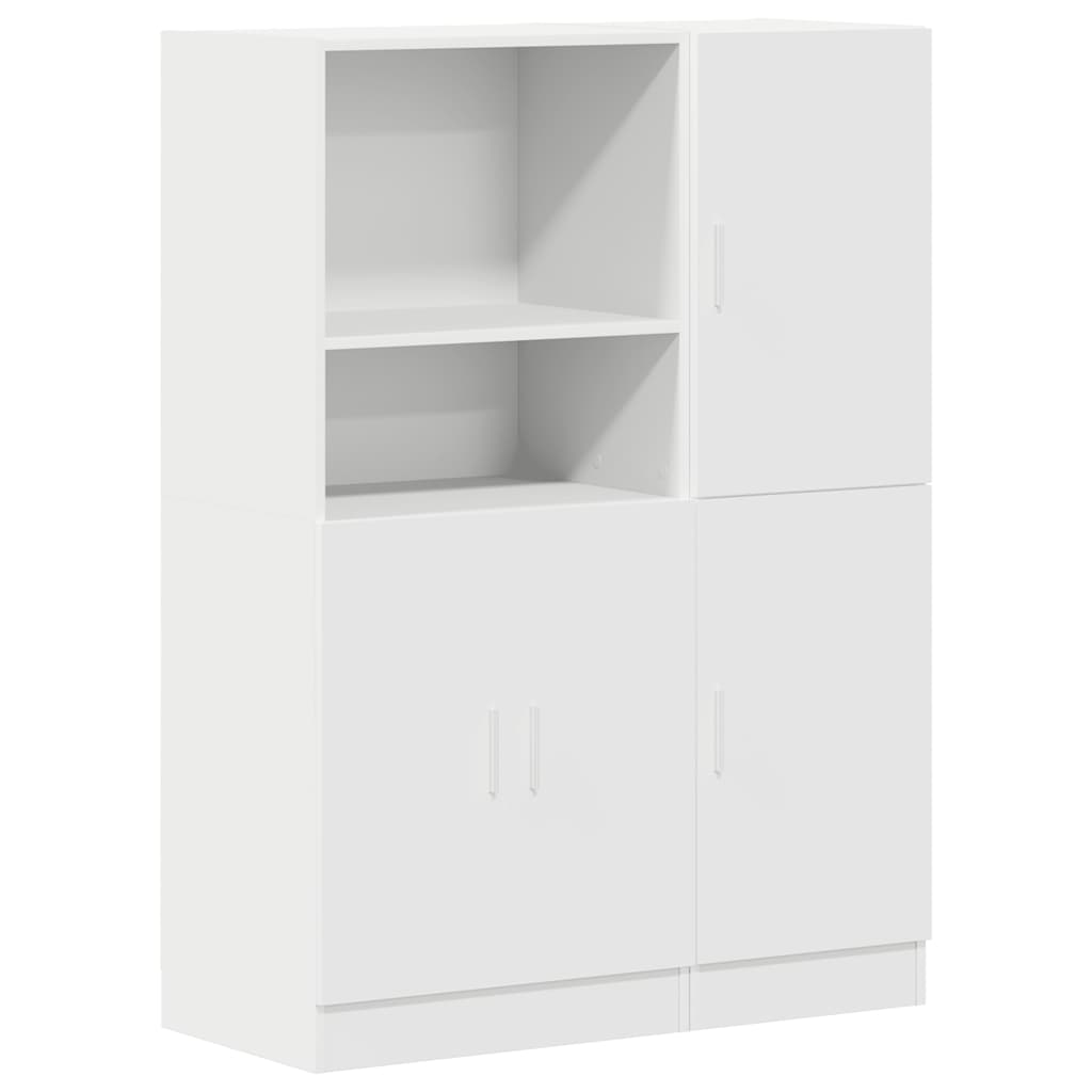 2-piece kitchen cabinet set white wood-based material