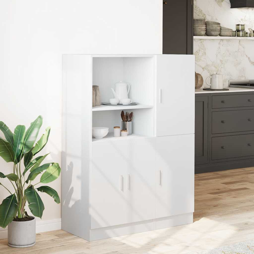 2-piece kitchen cabinet set white wood-based material