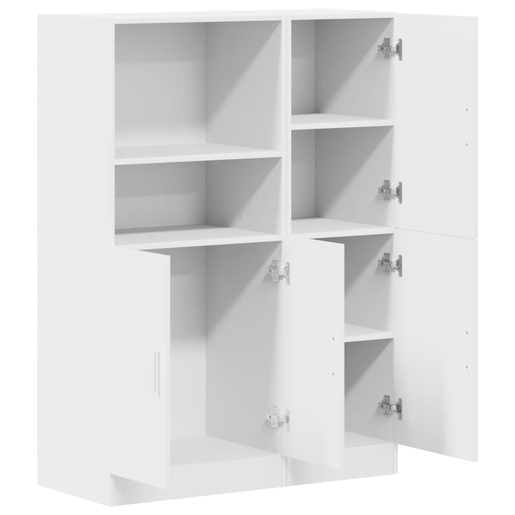 2-piece kitchen cabinet set white wood-based material