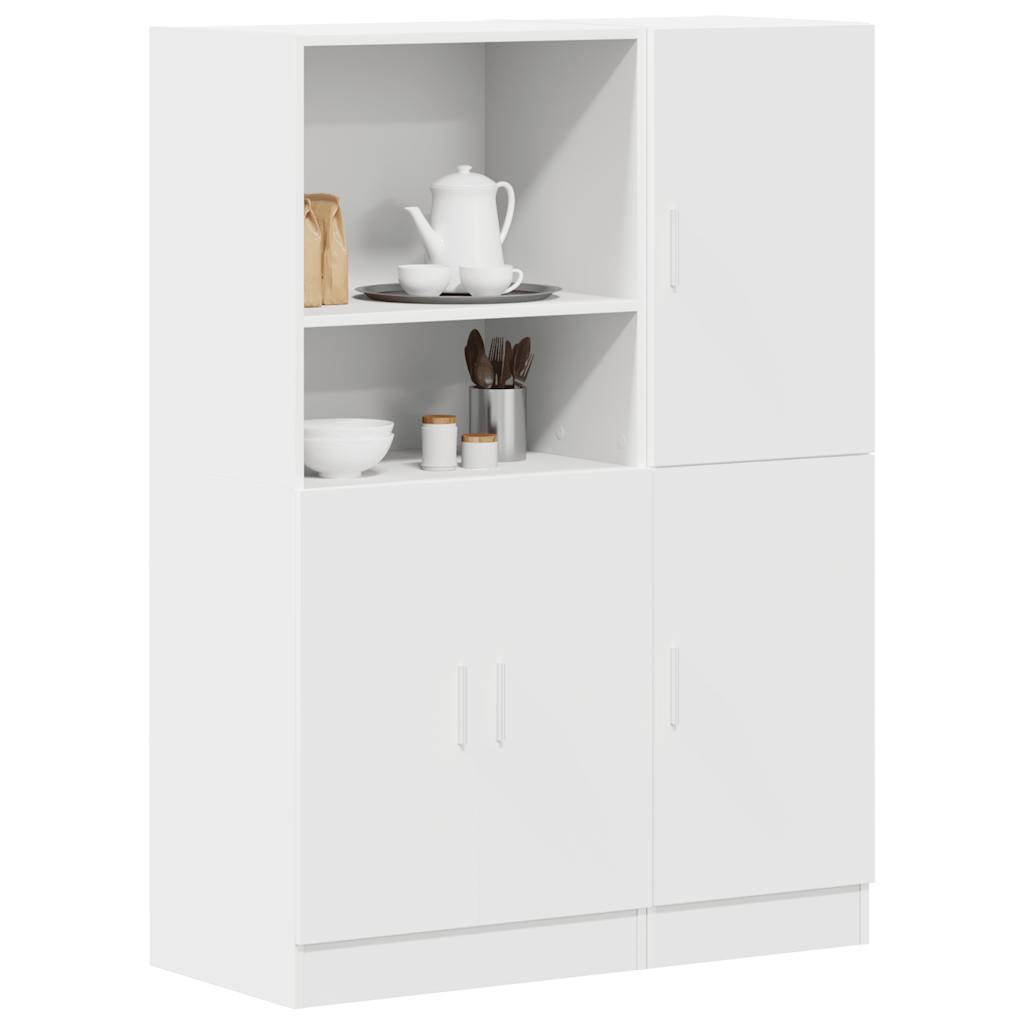 2-piece kitchen cabinet set white wood-based material