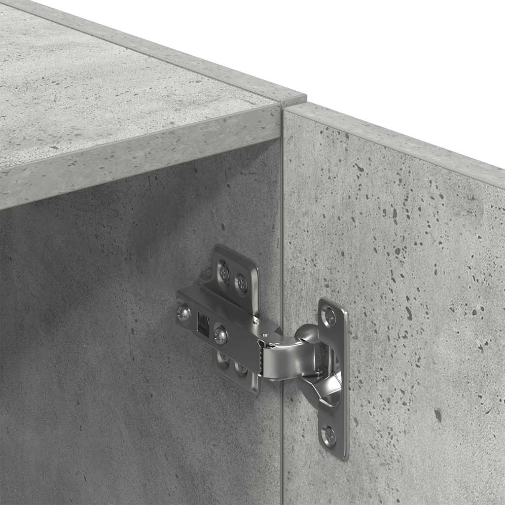 2-piece kitchen cabinet set concrete grey wood-based material