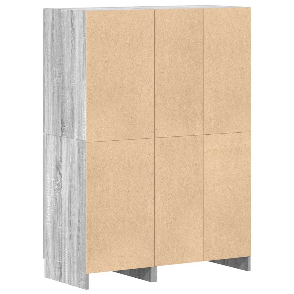 2-piece kitchen cabinet set, gray Sonoma wood-based panel
