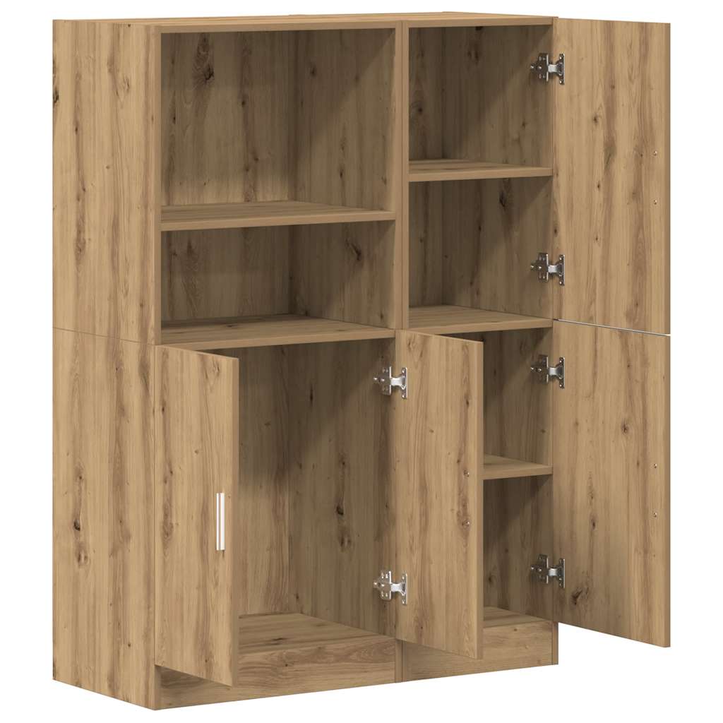 2-piece kitchen cabinet set, Artisan oak wood-based material