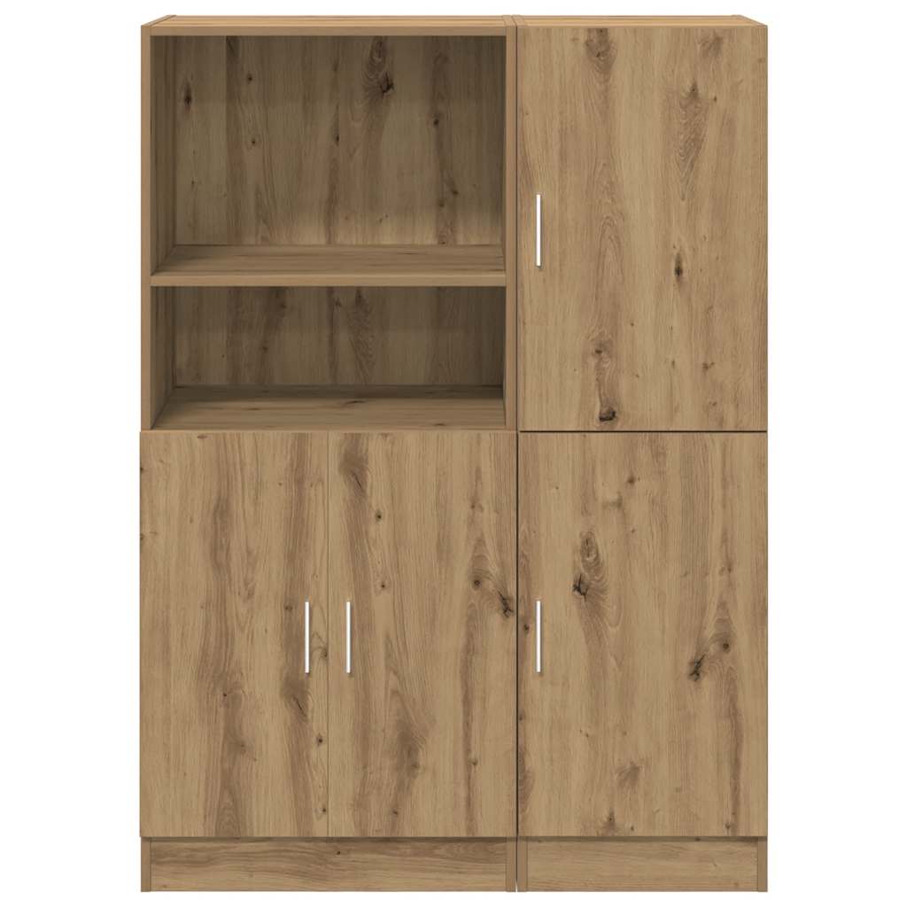 2-piece kitchen cabinet set, Artisan oak wood-based material