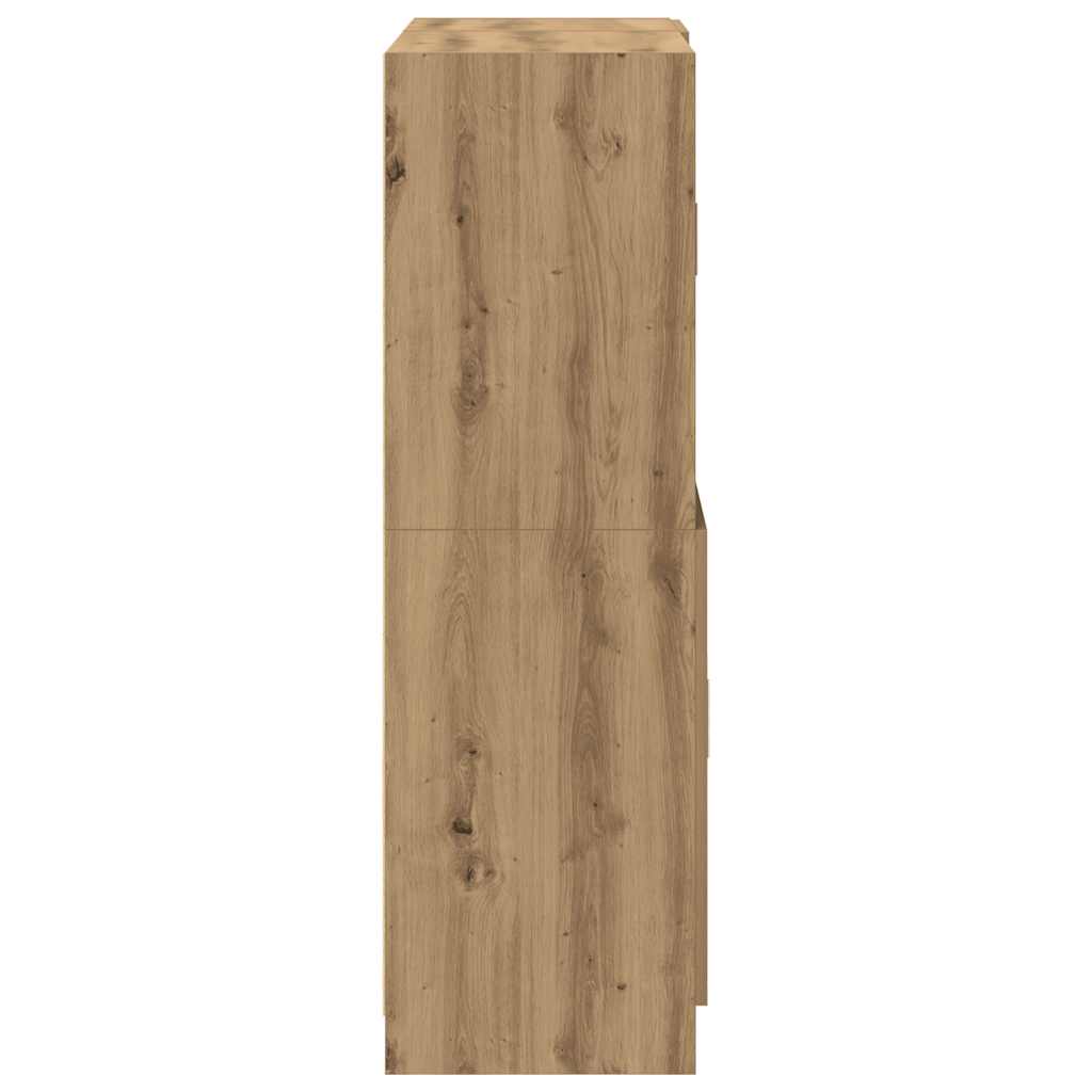 2-piece kitchen cabinet set, Artisan oak wood-based material