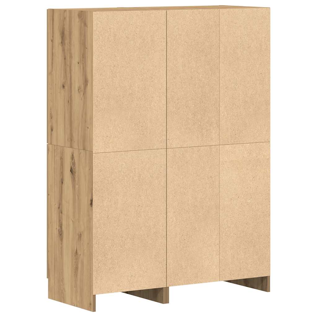 2-piece kitchen cabinet set, Artisan oak wood-based material