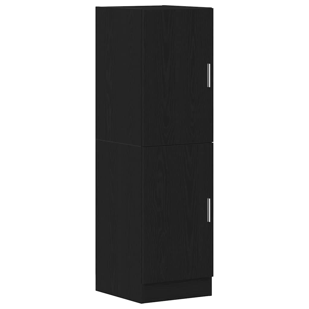 3-piece kitchen cabinet set black wood-based material