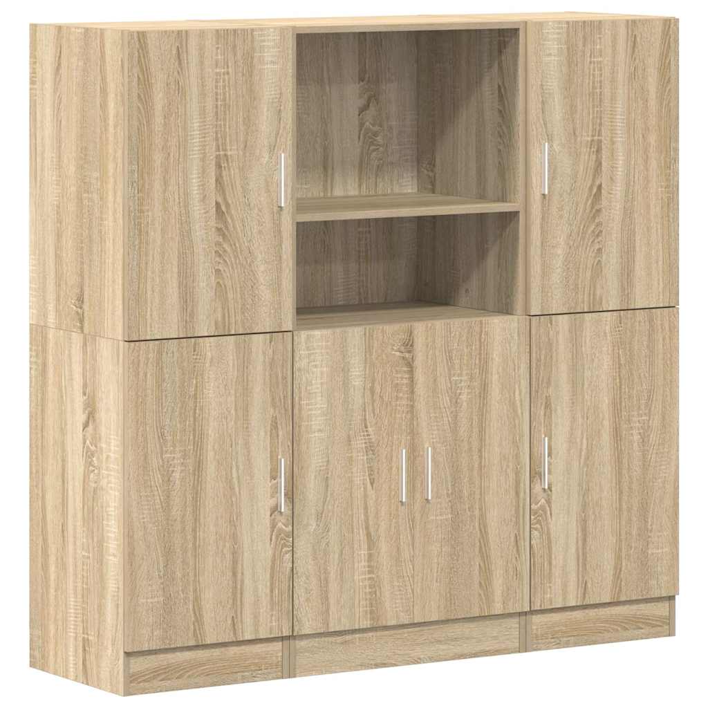 3-piece kitchen cabinet set Sonoma oak wood-based material