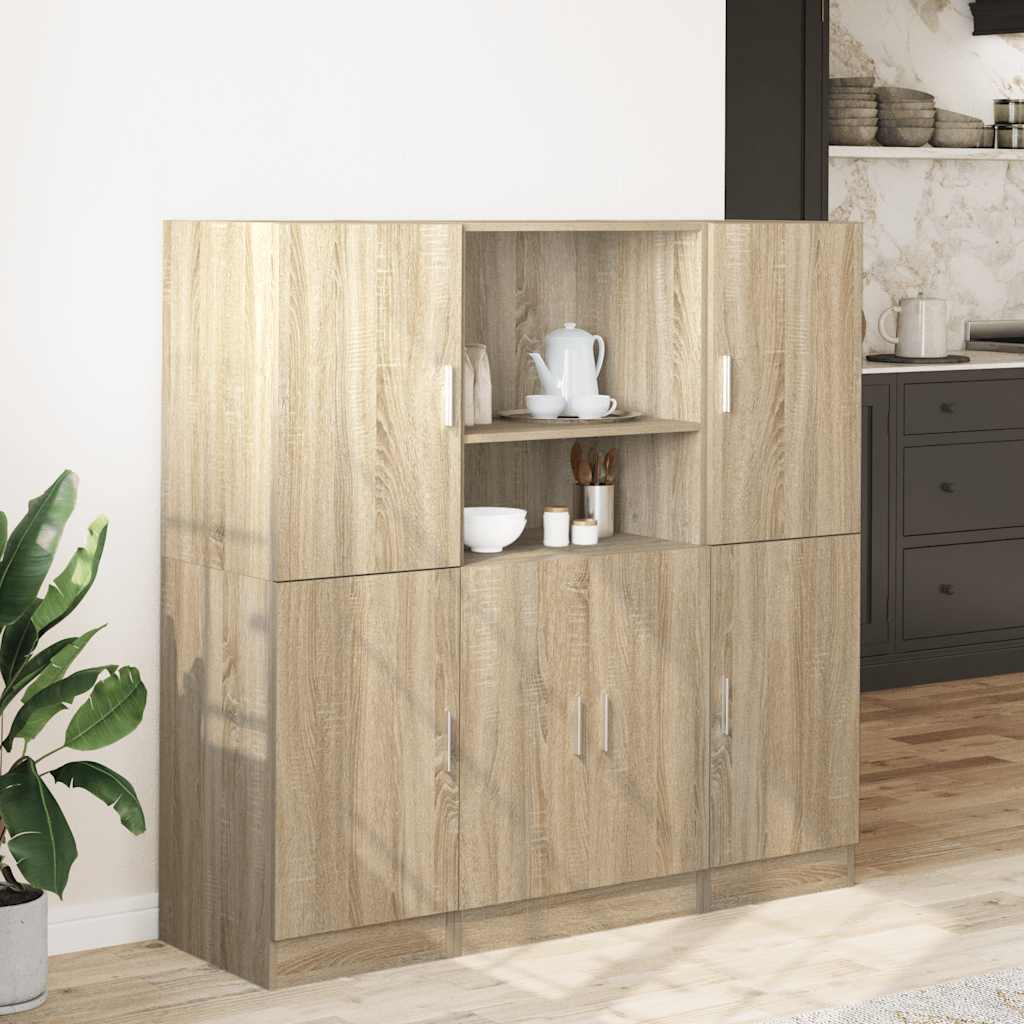 3-piece kitchen cabinet set Sonoma oak wood-based material
