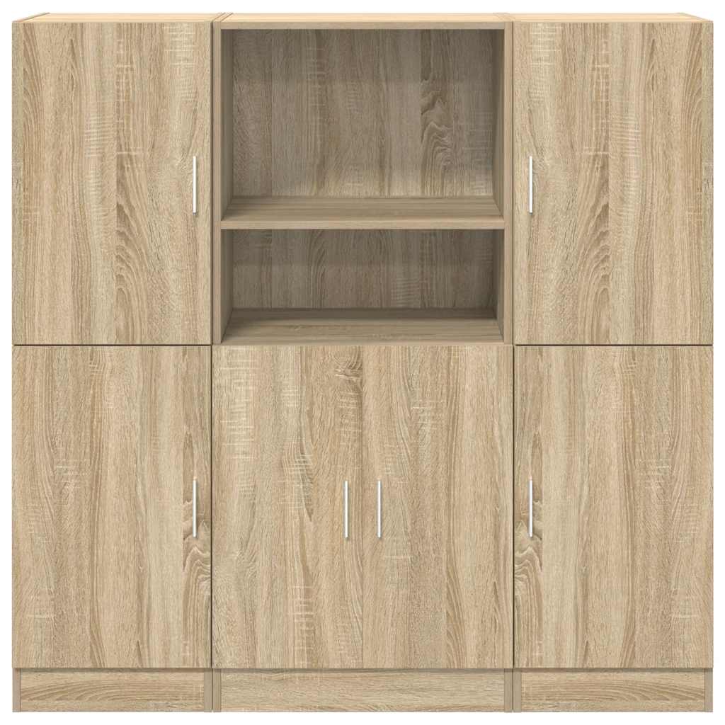 3-piece kitchen cabinet set Sonoma oak wood-based material