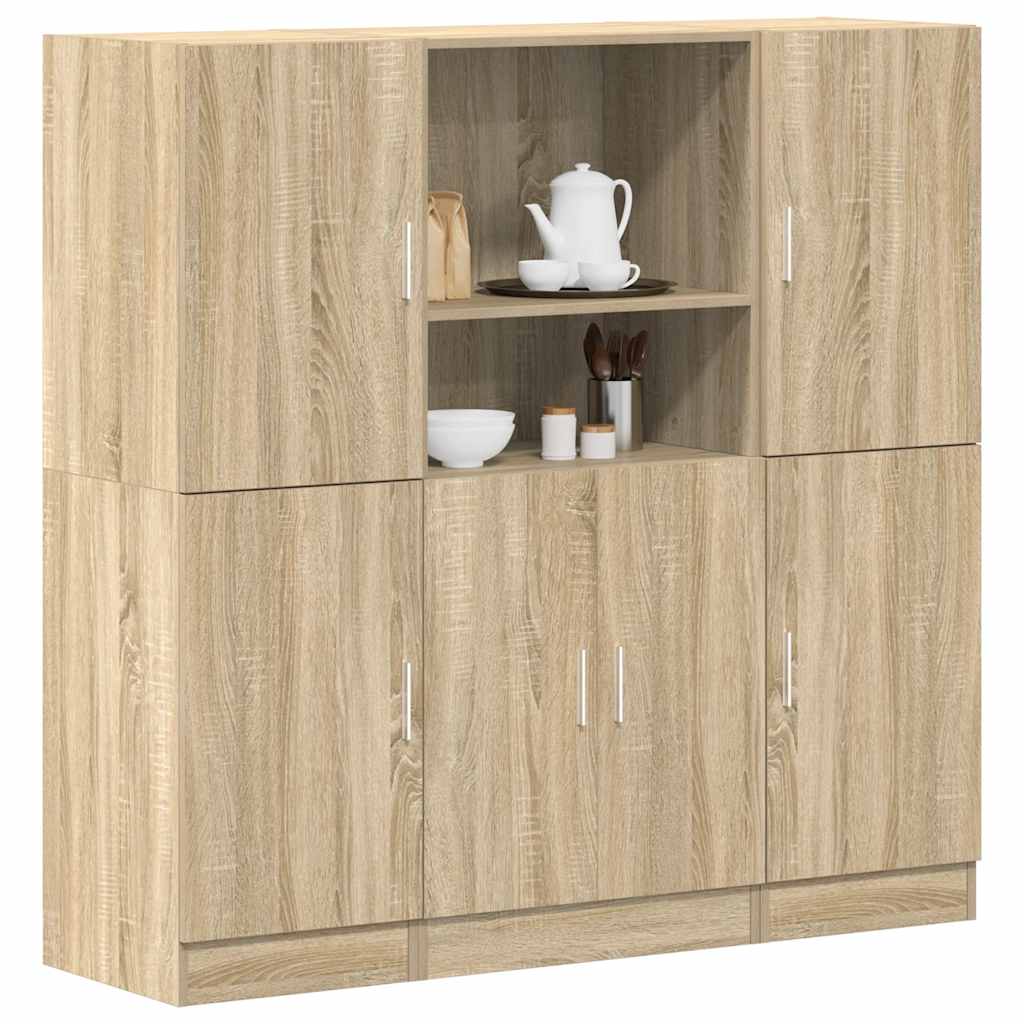 3-piece kitchen cabinet set Sonoma oak wood-based material
