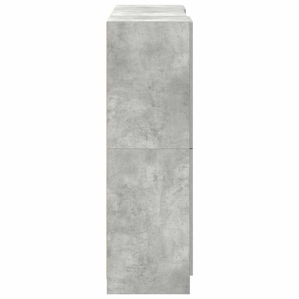 3-piece kitchen cabinet set concrete grey wood-based material