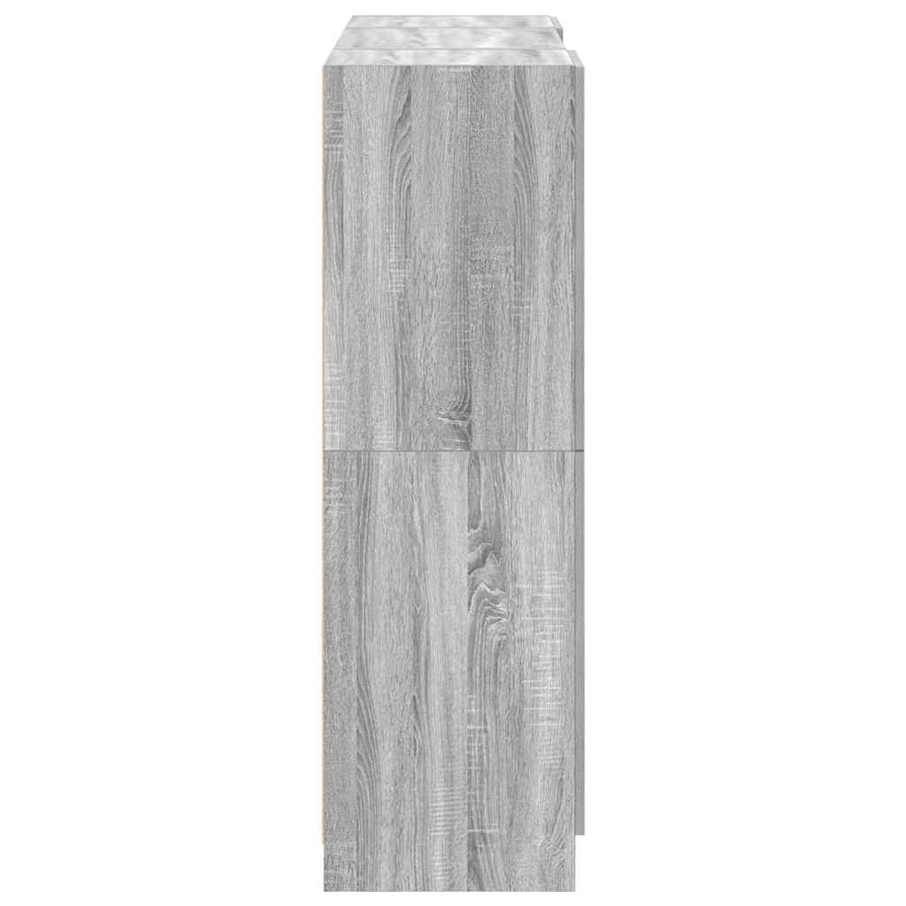 3-piece kitchen cabinet set, gray Sonoma wood-based panel
