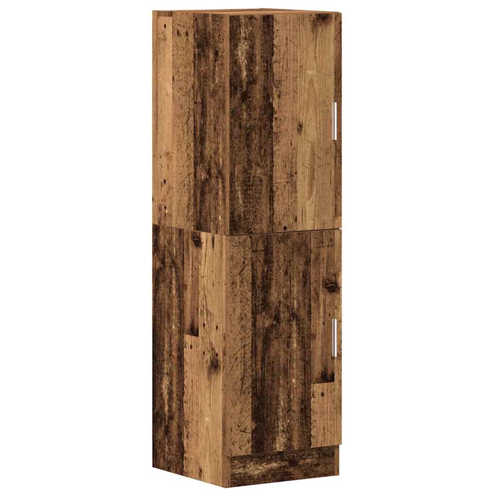 3-piece kitchen cabinet set in reclaimed wood look