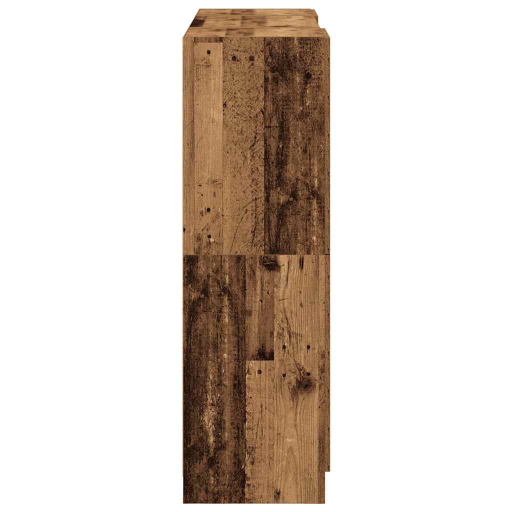 3-piece kitchen cabinet set in reclaimed wood look
