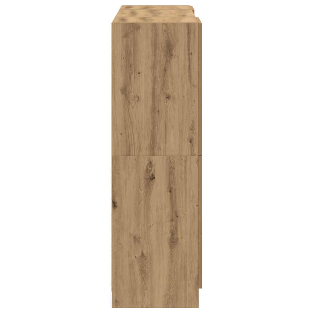3-piece kitchen cabinet set, Artisan oak wood-based material