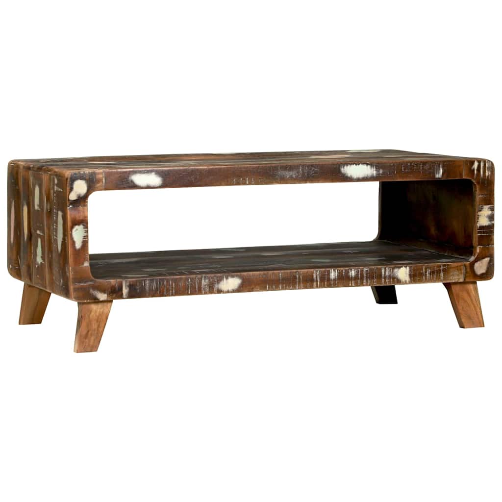 Couchtisch Mehrfarbig 90 x 50 x 35 cm recyceltes Massivholz