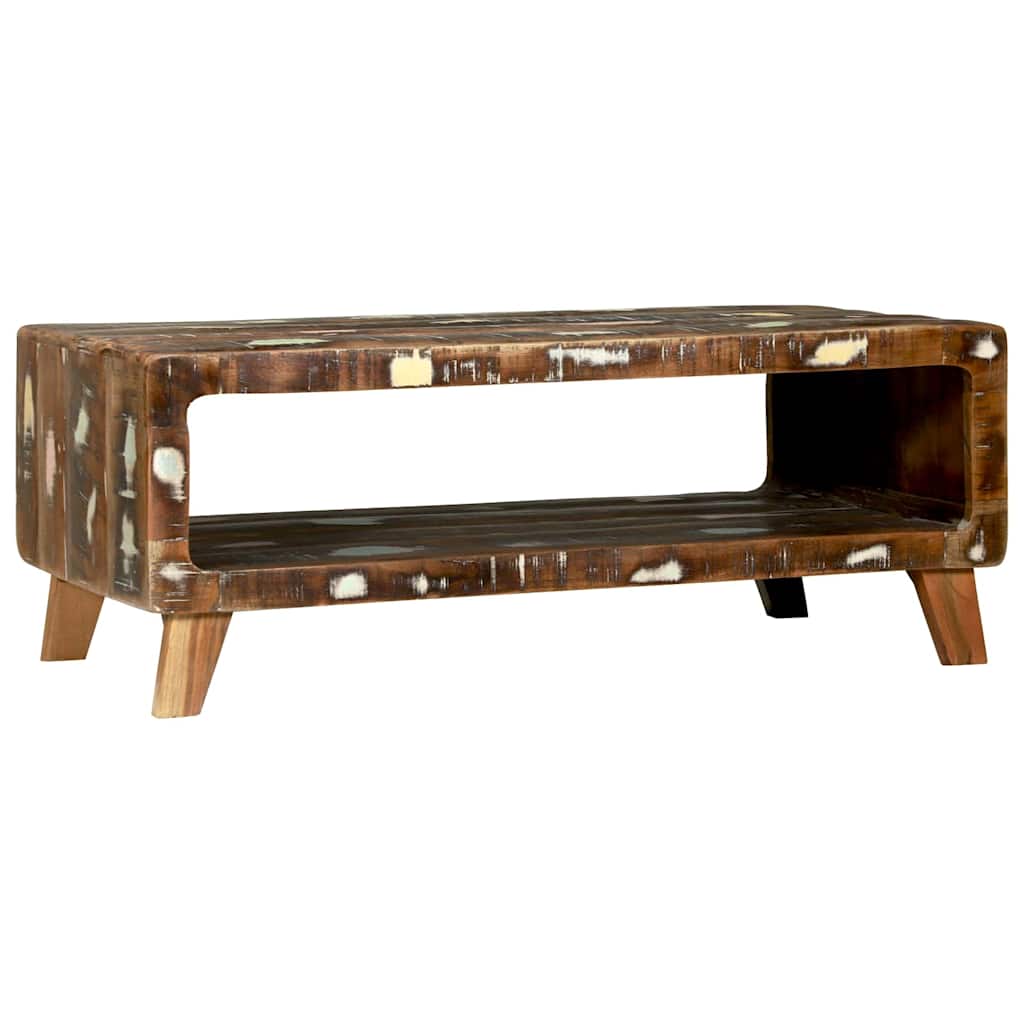 Couchtisch Mehrfarbig 90 x 50 x 35 cm recyceltes Massivholz