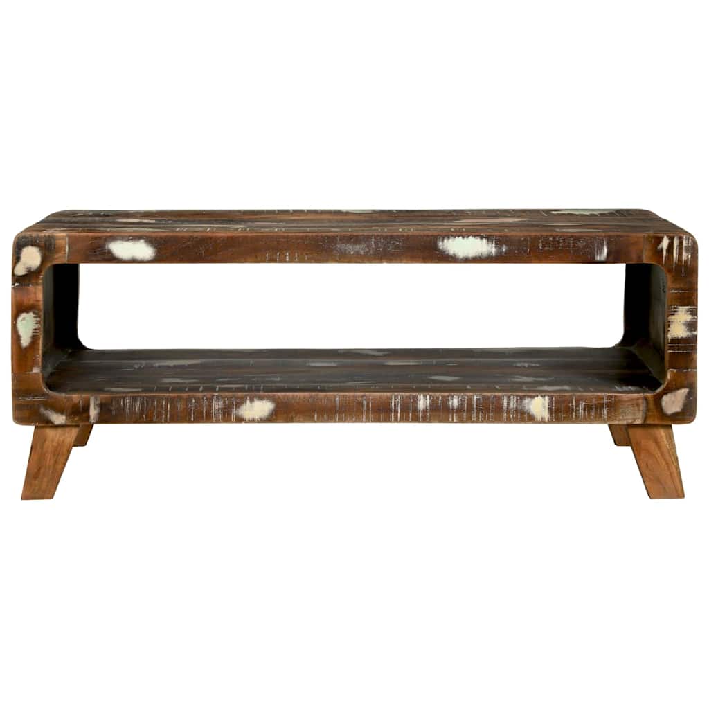 Couchtisch Mehrfarbig 90 x 50 x 35 cm recyceltes Massivholz