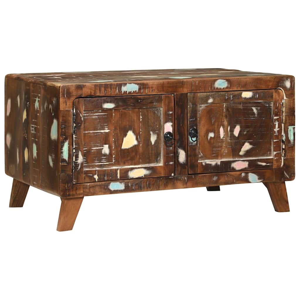 Couchtisch Mehrfarbig 80 x 54 x 45 cm recyceltes Massivholz