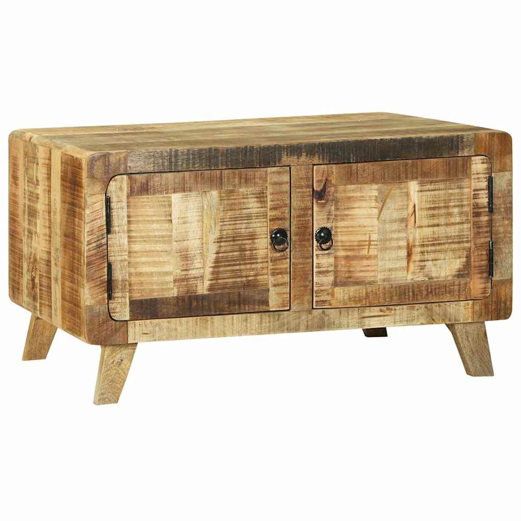 Couchtisch Braun 80 x 54 x 45 cm Raues Mango-Massivholz