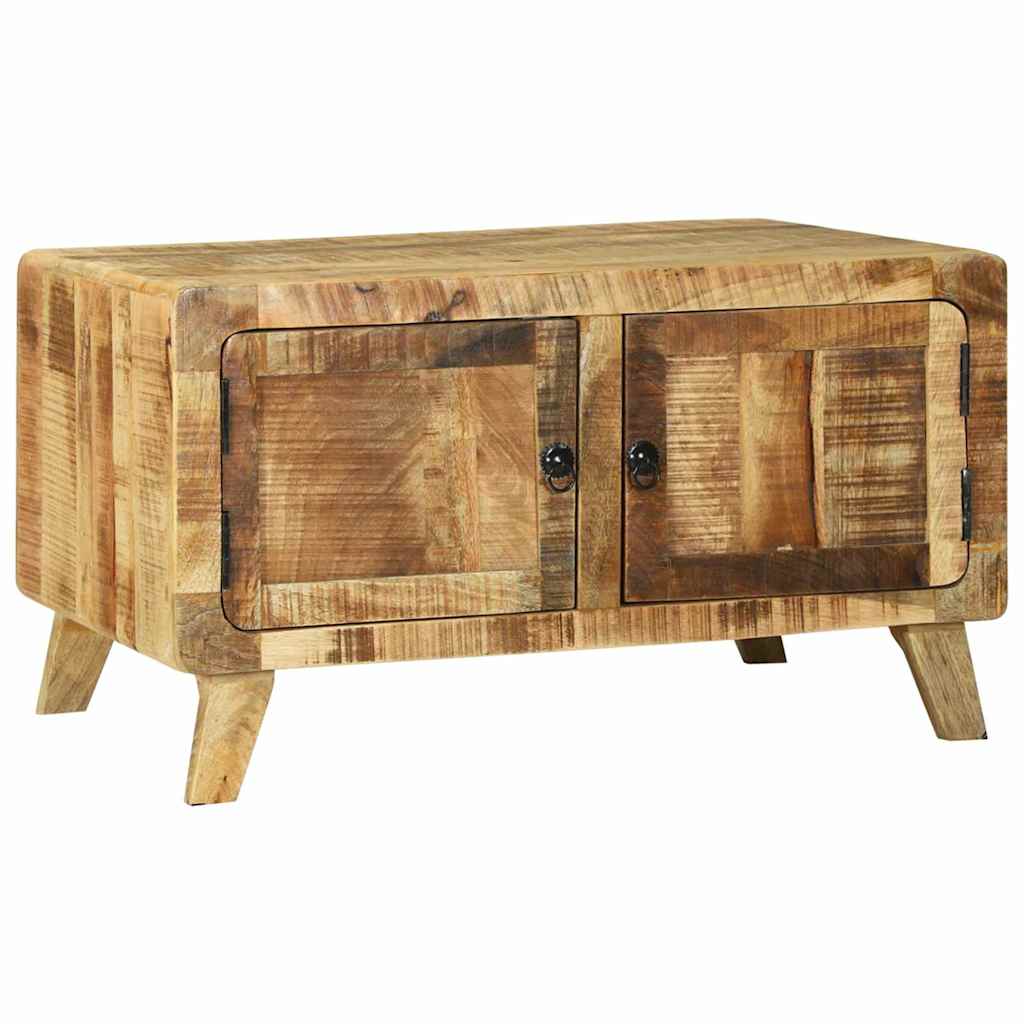 Couchtisch Braun 80 x 54 x 45 cm Raues Mango-Massivholz
