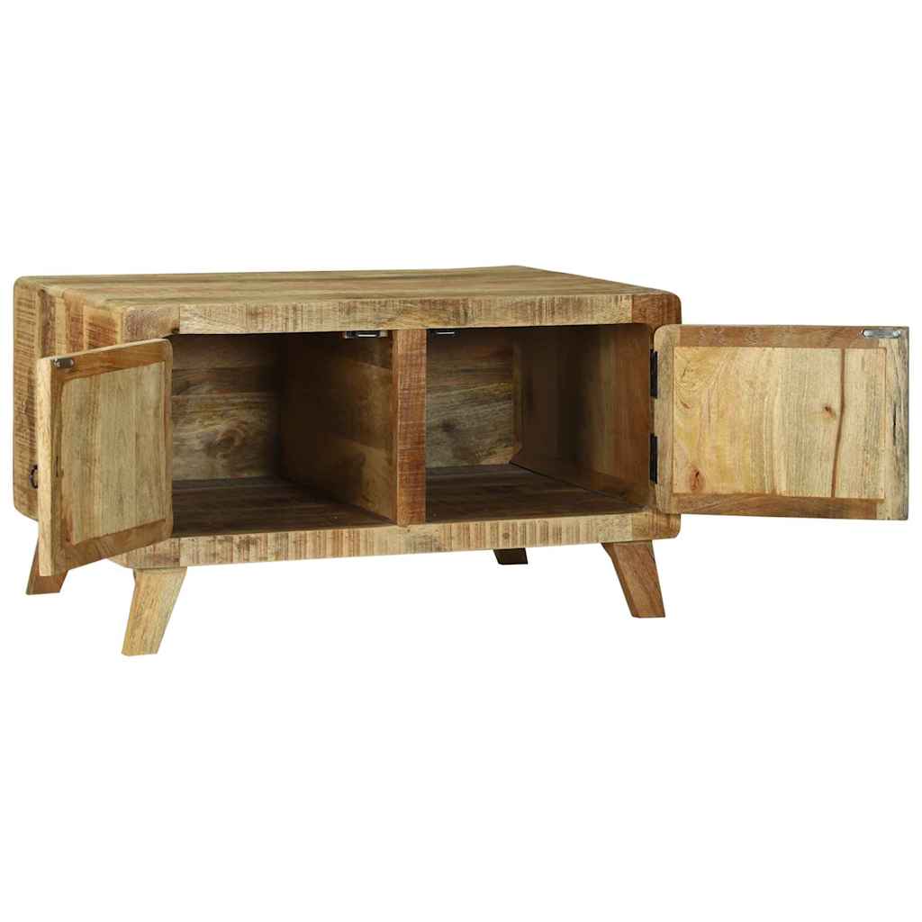 Couchtisch Braun 80 x 54 x 45 cm Raues Mango-Massivholz