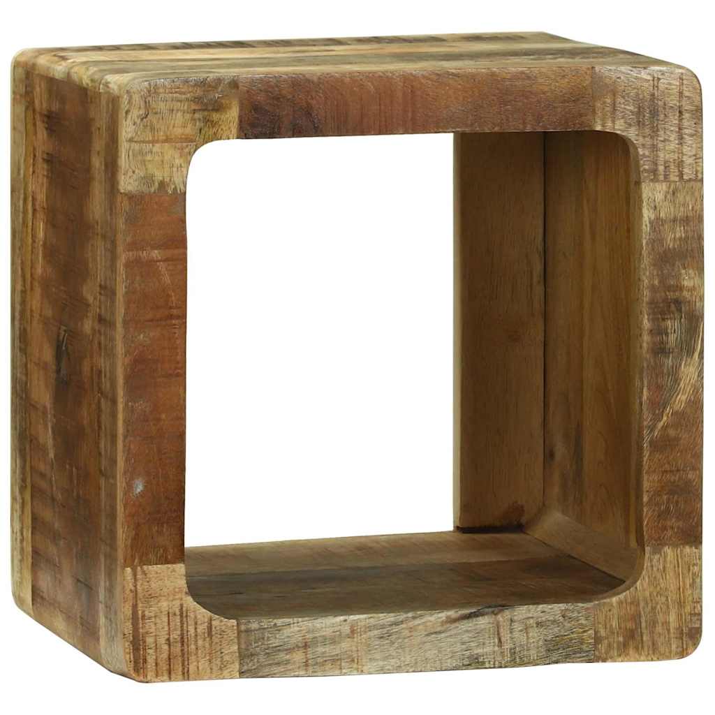 TV Einheit 2 pcs Braun 36 x 30 x 36 cm Raues Mango-Massivholz
