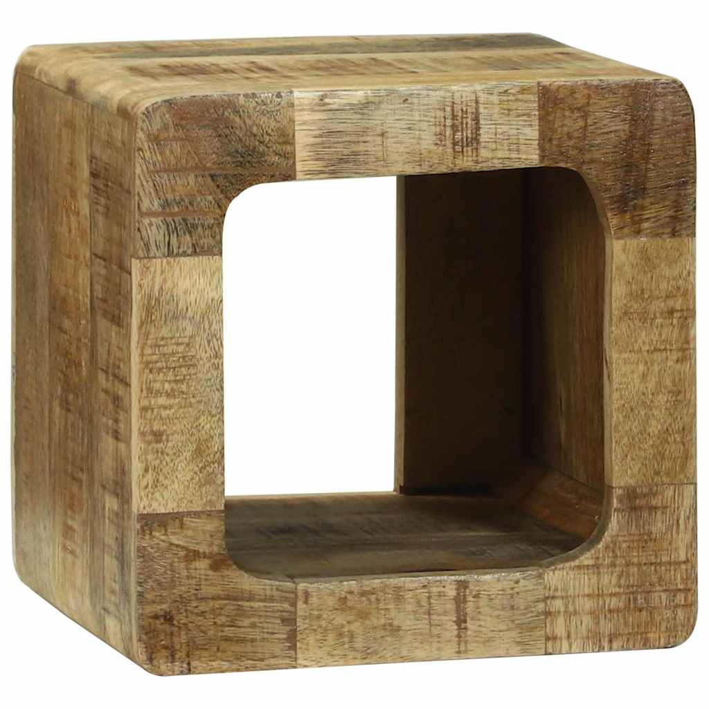 TV Einheit 2 pcs Braun 36 x 30 x 36 cm Raues Mango-Massivholz