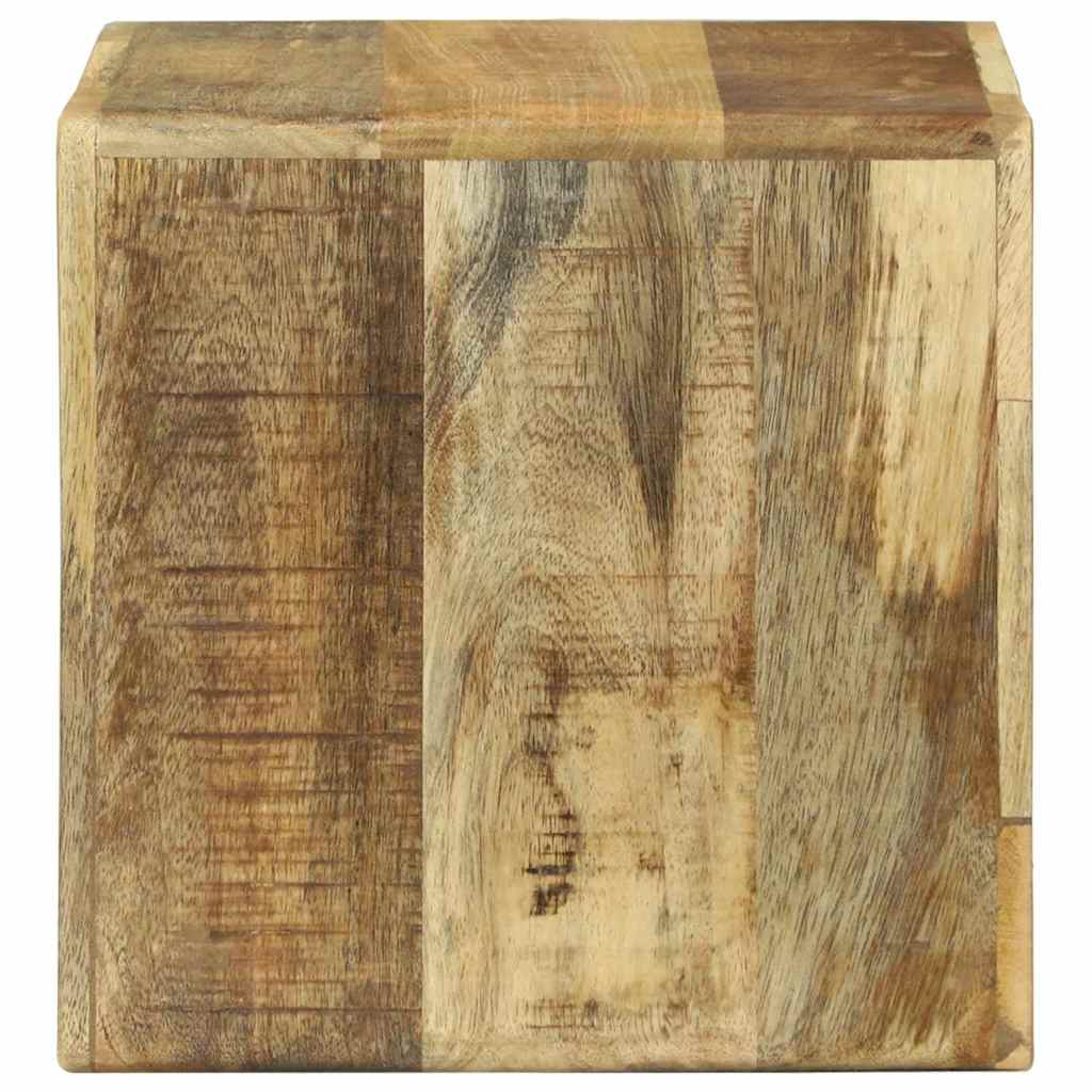 TV Einheit 2 pcs Braun 36 x 30 x 36 cm Raues Mango-Massivholz