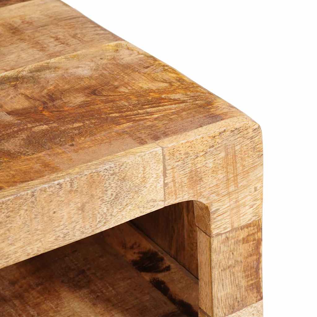 Beistelltische mit Regal 40 x 32 x 46 cm massives Mangoholz
