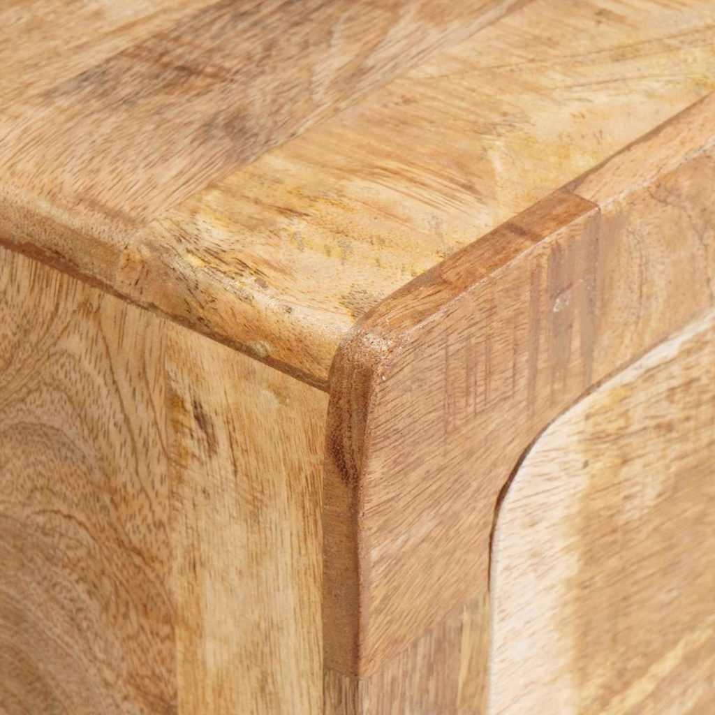 Beistelltische mit Tür Braun 40 x 32 x 46 cm massives Mangoholz