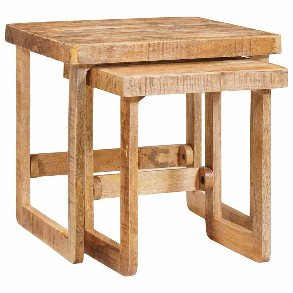 Beistelltische Braun massives Mangoholz