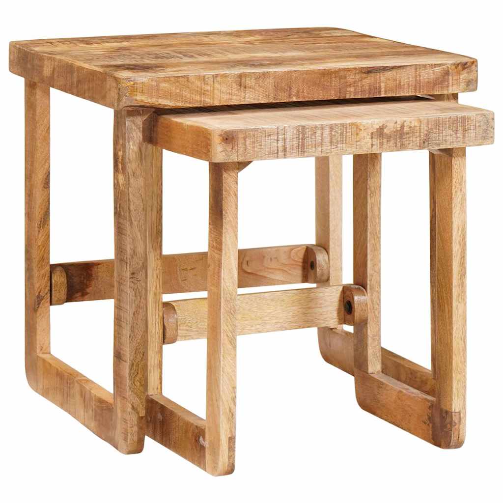 Beistelltische Braun massives Mangoholz