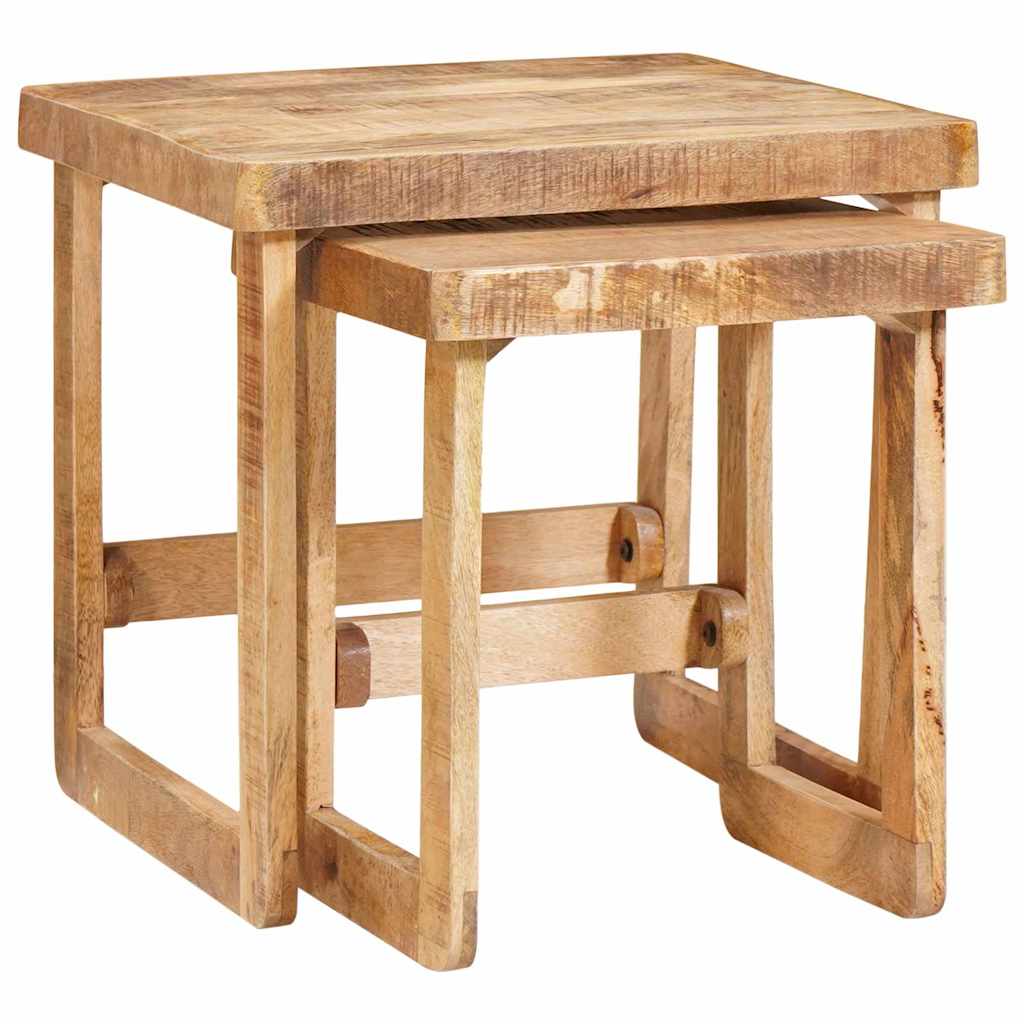 Beistelltische Braun massives Mangoholz