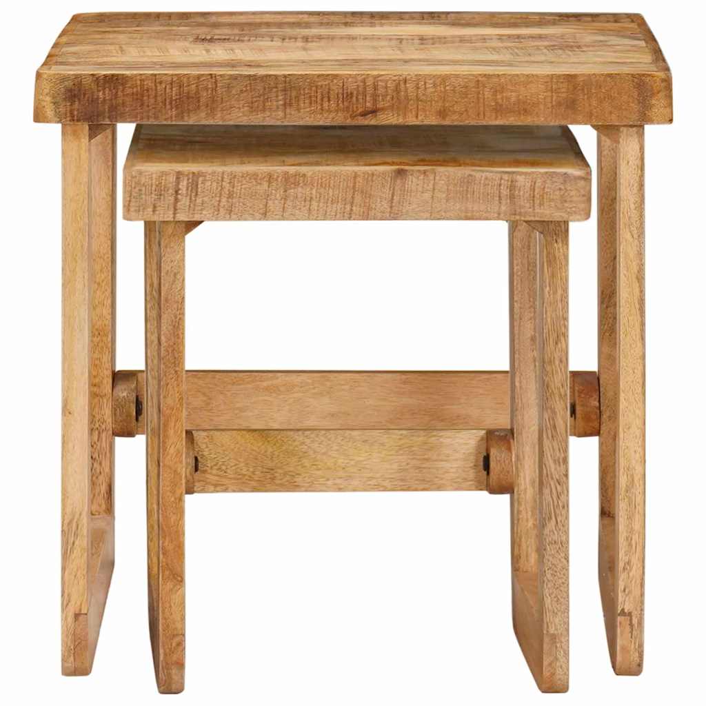 Beistelltische Braun massives Mangoholz