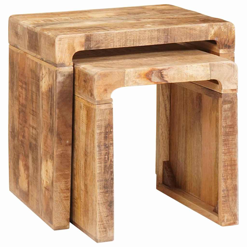 Beistelltische Braun massives Mangoholz