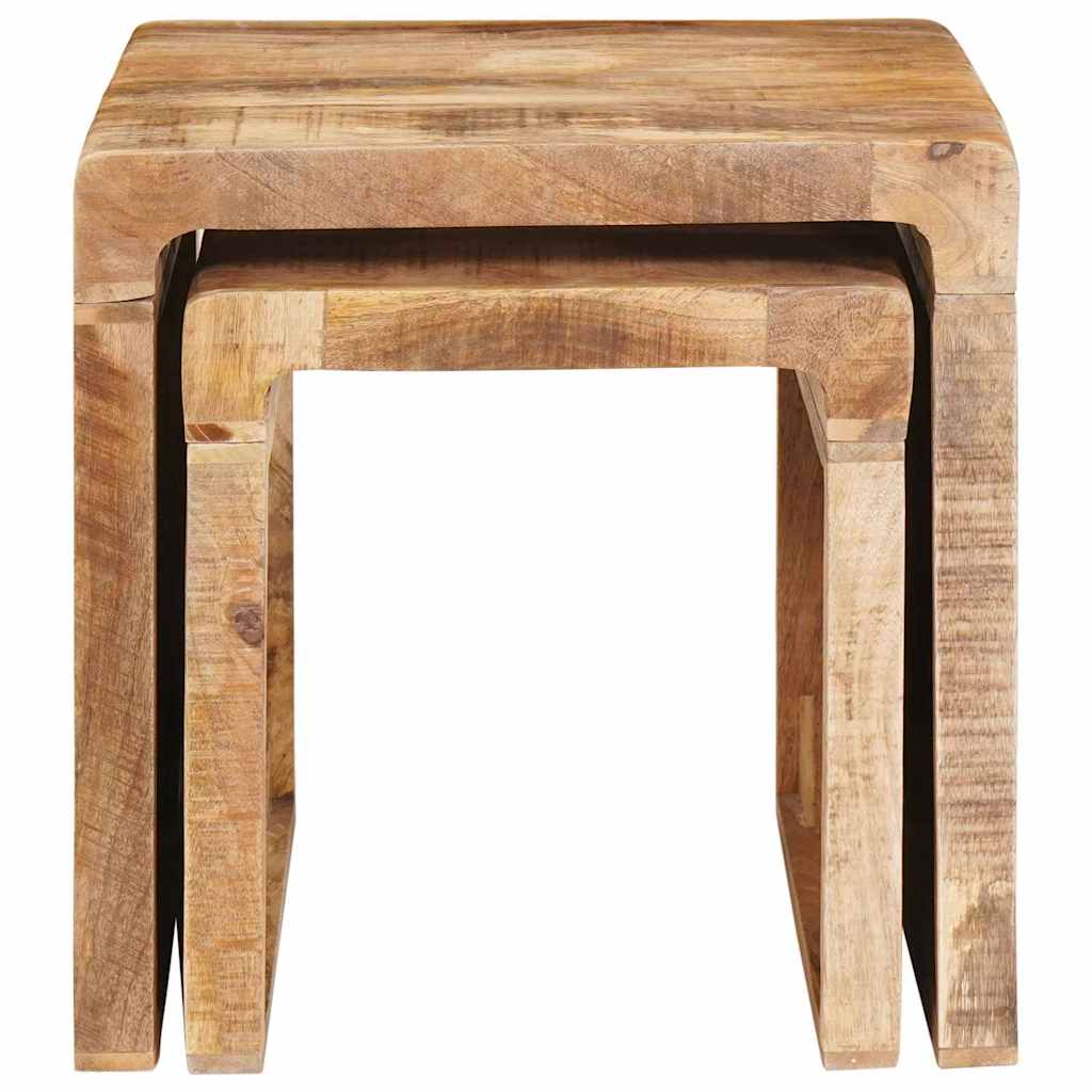 Beistelltische Braun massives Mangoholz